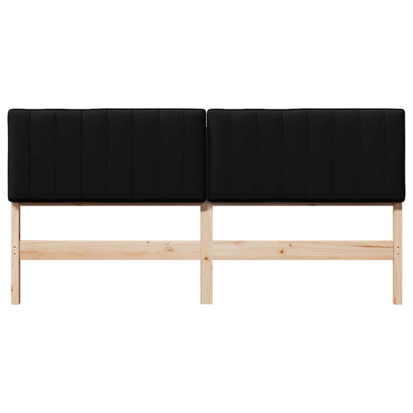Gepolstertes Kopfteil Braun & Schwarz 200 cm