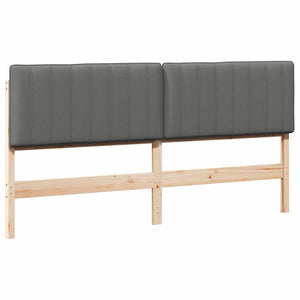 Gepolstertes Kopfteil Braun/Hellgrau 180cm