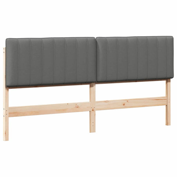Gepolstertes Kopfteil Braun/Hellgrau 180cm