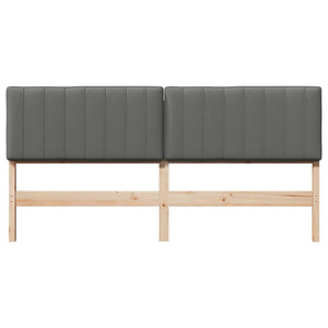 Gepolstertes Kopfteil Braun/Hellgrau 180cm
