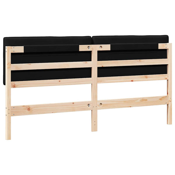 Gepolstertes Kopfteil Braun/Schwarz 180cm
