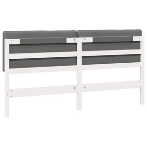 Gepolstertes Kopfteil Weiß/Hellgrau 180cm