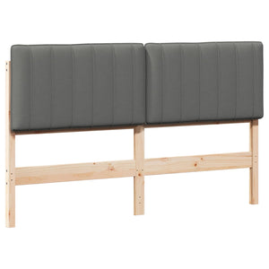 Gepolstertes Kopfteil Braun/Hellgrau 160 cm