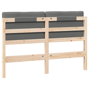 Gepolstertes Kopfteil Braun/Hellgrau 160 cm