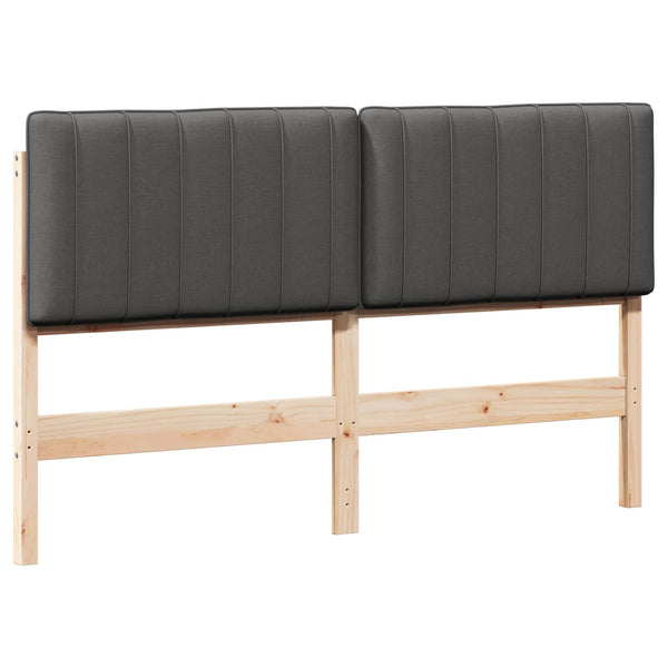 Gepolstertes Kopfteil Braun/Dunkelgrau 160 cm