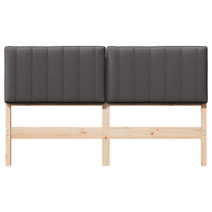Gepolstertes Kopfteil Braun/Dunkelgrau 160 cm