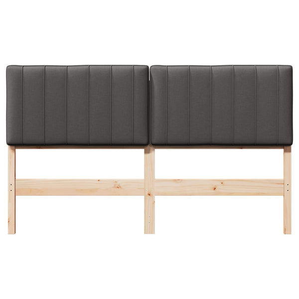 Gepolstertes Kopfteil Braun/Dunkelgrau 160 cm