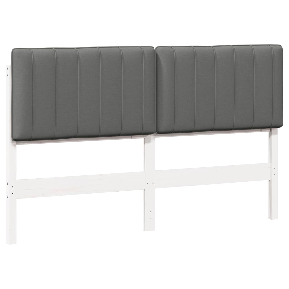 Gepolstertes Kopfteil Weiß/Hellgrau 160cm