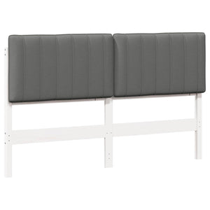 Gepolstertes Kopfteil Weiß/Hellgrau 160cm