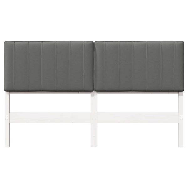 Gepolstertes Kopfteil Weiß/Hellgrau 160cm