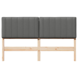 Gepolstertes Kopfteil Braun/Hellgrau 150 cm