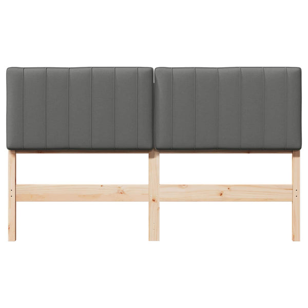 Gepolstertes Kopfteil Braun/Hellgrau 150 cm
