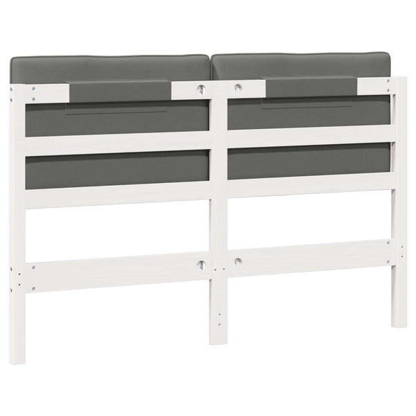 Gepolstertes Kopfteil Weiß/Hellgrau 150cm