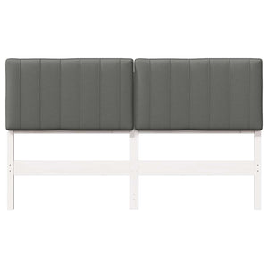 Gepolstertes Kopfteil Weiß/Hellgrau 150cm