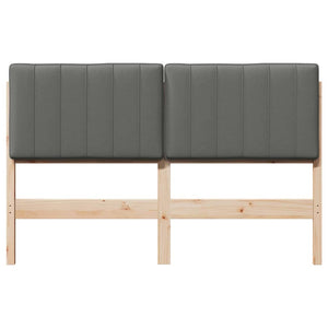 Gepolstertes Kopfteil Braun/Hellgrau 140 cm