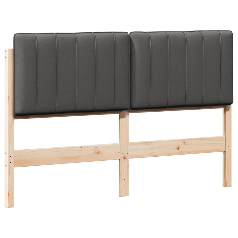 Gepolstertes Kopfteil Braun/Dunkelgrau 140cm