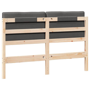 Gepolstertes Kopfteil Braun/Dunkelgrau 140cm