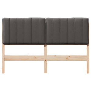 Gepolstertes Kopfteil Braun/Dunkelgrau 140cm