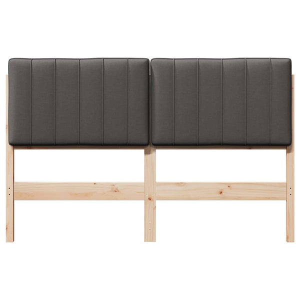 Gepolstertes Kopfteil Braun/Dunkelgrau 140cm