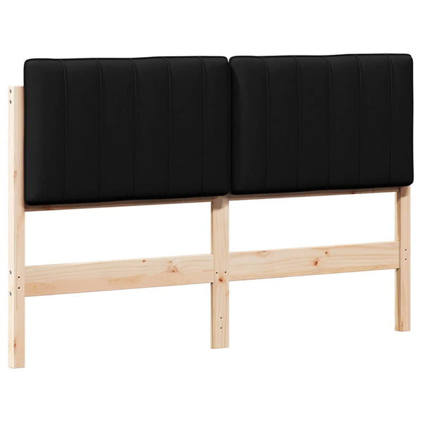 Gepolstertes Kopfteil Braun/Schwarz 140 cm
