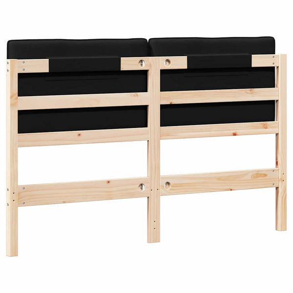 Gepolstertes Kopfteil Braun/Schwarz 140 cm