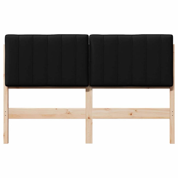 Gepolstertes Kopfteil Braun/Schwarz 140 cm
