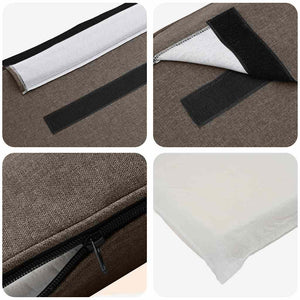 Gepolstertes Kopfteil Braun/Taupe 140 cm