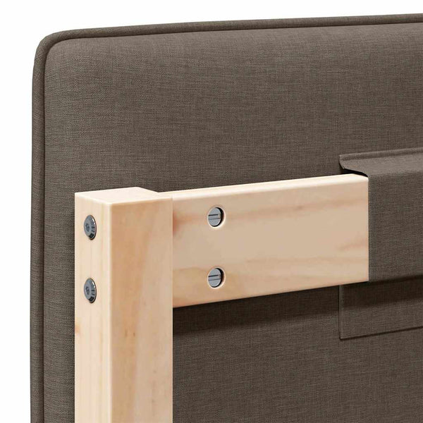Gepolstertes Kopfteil Braun/Taupe 140 cm