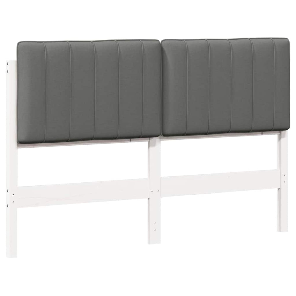 Gepolstertes Kopfteil Weiß/Hellgrau 140 cm