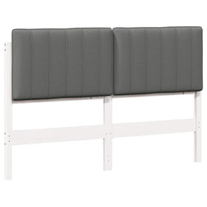 Gepolstertes Kopfteil Weiß/Hellgrau 140 cm