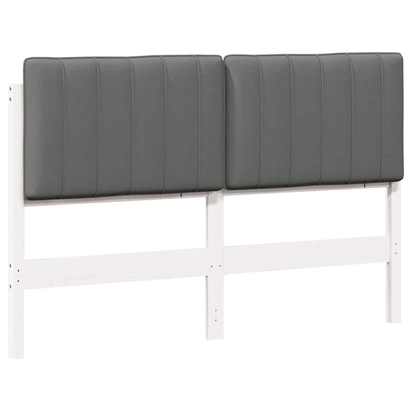 Gepolstertes Kopfteil Weiß/Hellgrau 140 cm