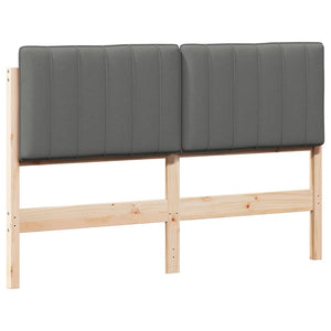 Gepolstertes Kopfteil Braun/Hellgrau 135cm