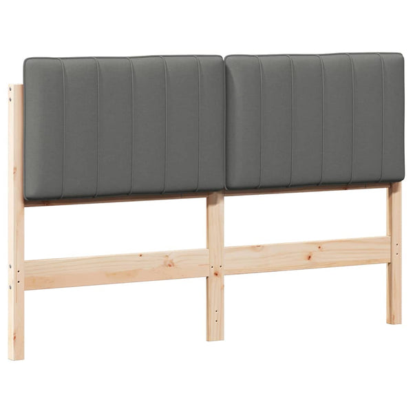 Gepolstertes Kopfteil Braun/Hellgrau 135cm