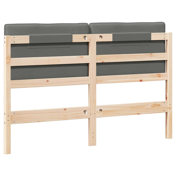Gepolstertes Kopfteil Braun/Hellgrau 135cm