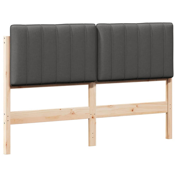 Gepolstertes Kopfteil Braun/Dunkelgrau 135cm