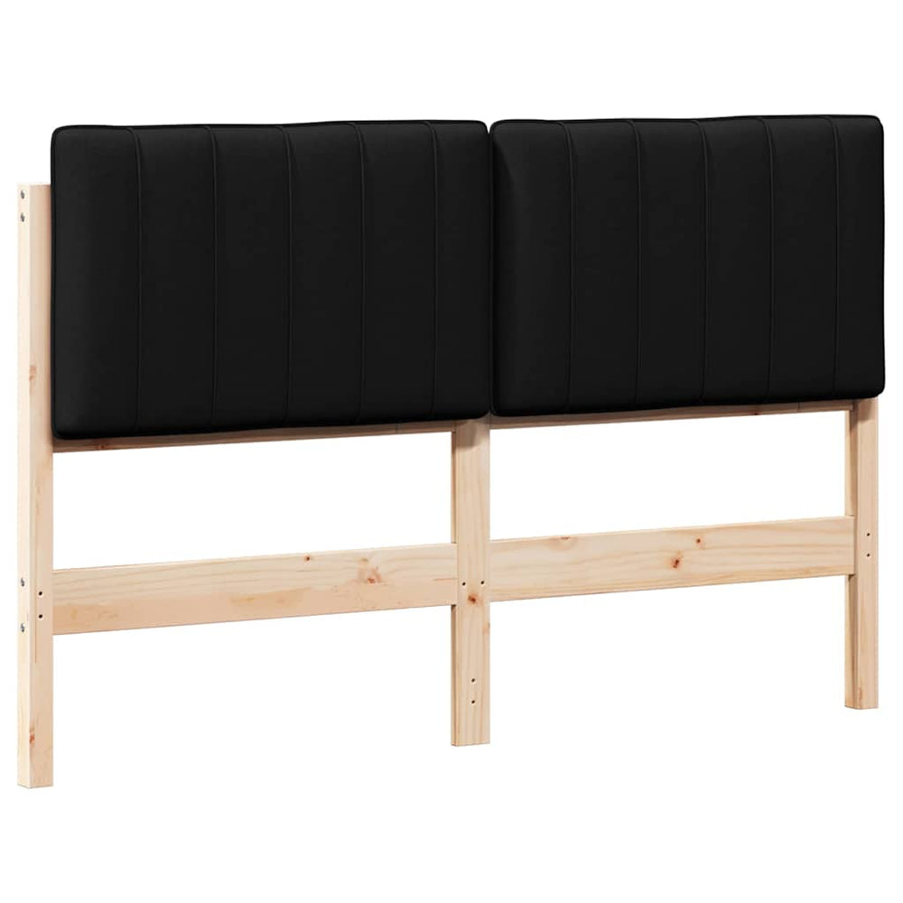 Gepolstertes Kopfteil Braun/Schwarz 135 cm