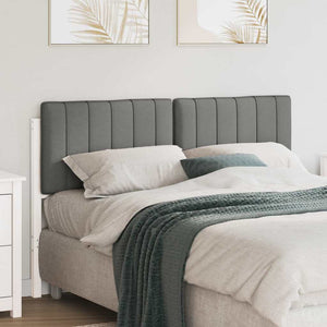 Gepolstertes Kopfteil Weiß/Hellgrau 135cm