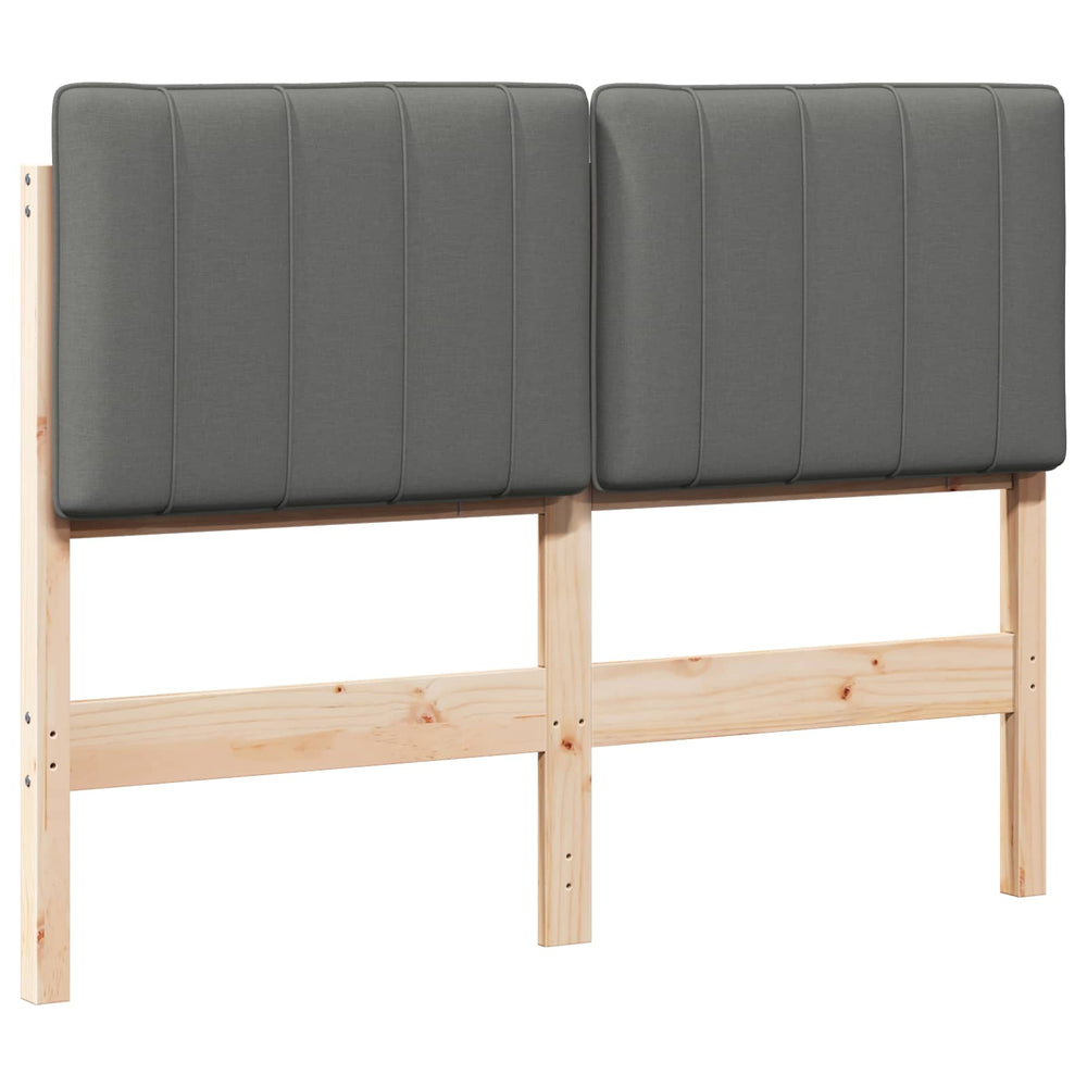 Gepolstertes Kopfteil Braun/Hellgrau 120 cm