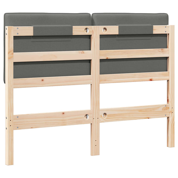Gepolstertes Kopfteil Braun/Hellgrau 120 cm