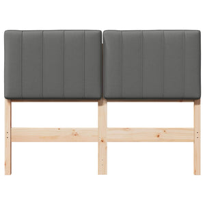 Gepolstertes Kopfteil Braun/Hellgrau 120 cm
