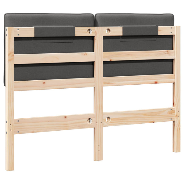 Gepolstertes Kopfteil Braun/Dunkelgrau 120 cm
