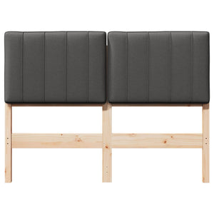 Gepolstertes Kopfteil Braun/Dunkelgrau 120 cm