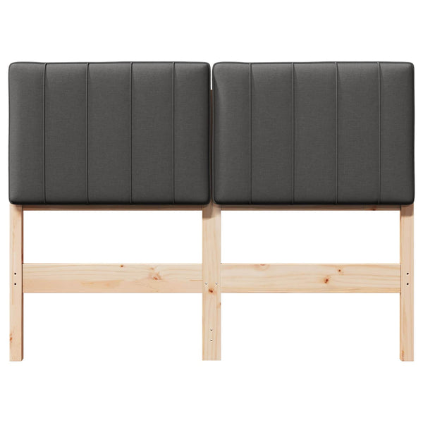 Gepolstertes Kopfteil Braun/Dunkelgrau 120 cm