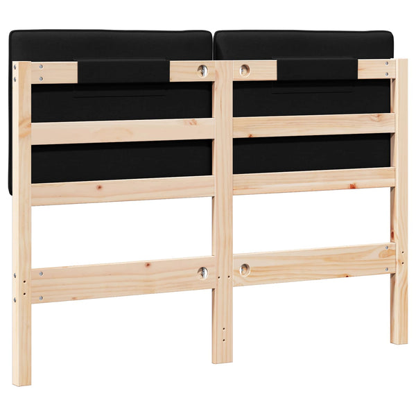Gepolstertes Kopfteil Braun/Schwarz 120 cm