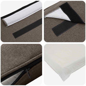 Gepolstertes Kopfteil Braun/Taupe 120 cm