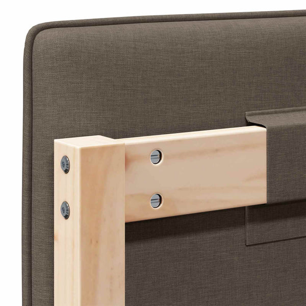 Gepolstertes Kopfteil Braun/Taupe 120 cm