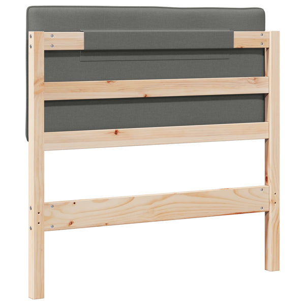 Gepolstertes Kopfteil Braun/Hellgrau 100cm