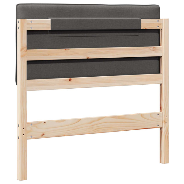 Gepolstertes Kopfteil Braun/Dunkelgrau 100cm