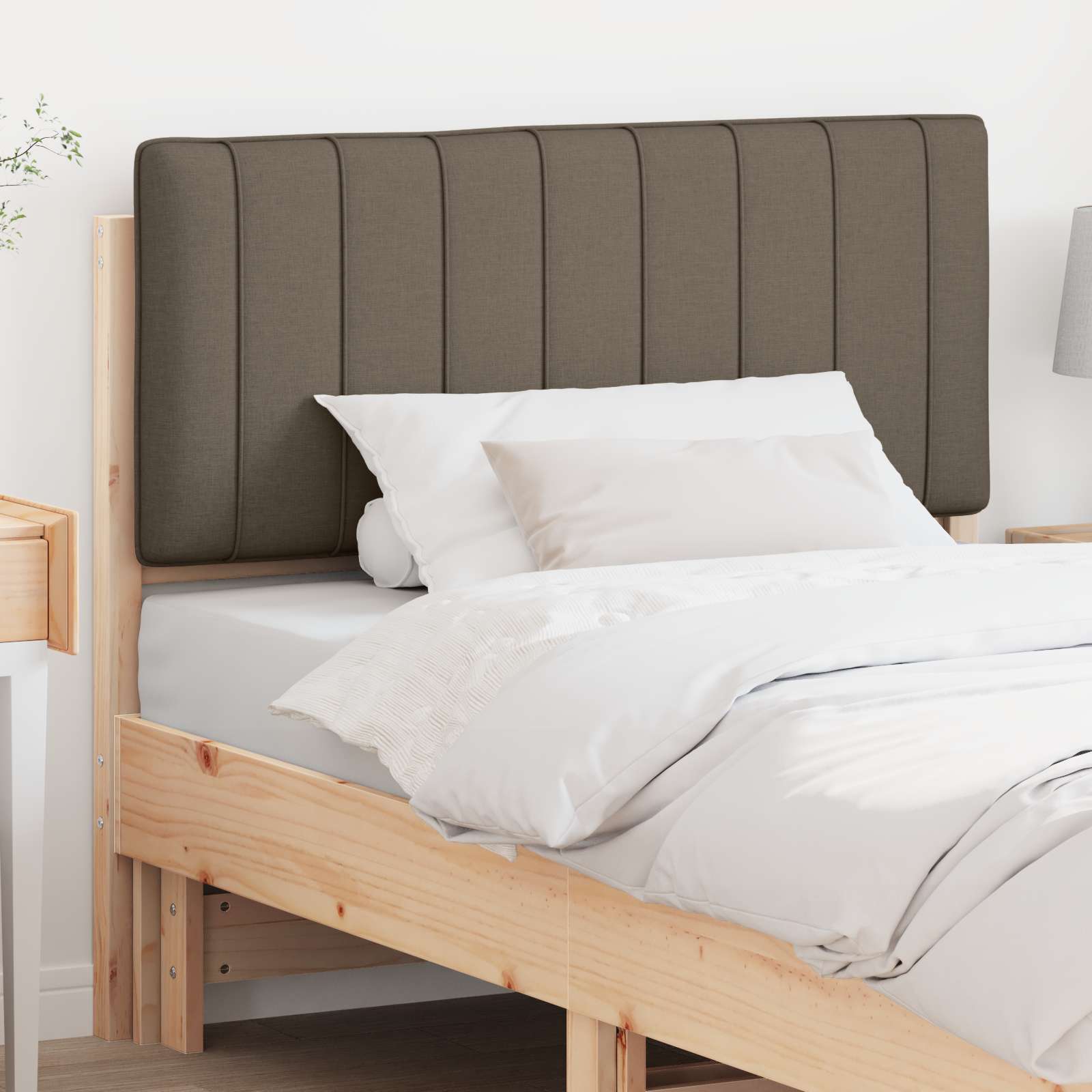 Gepolstertes Kopfteil Braun/Taupe 100cm