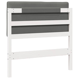 Gepolstertes Kopfteil Weiß/Hellgrau 100cm